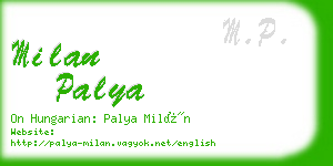 milan palya business card